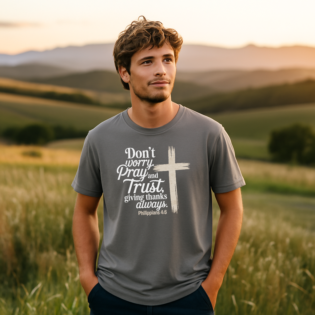 Philippians 4:6 Pray and Trust Faith T-Shirt