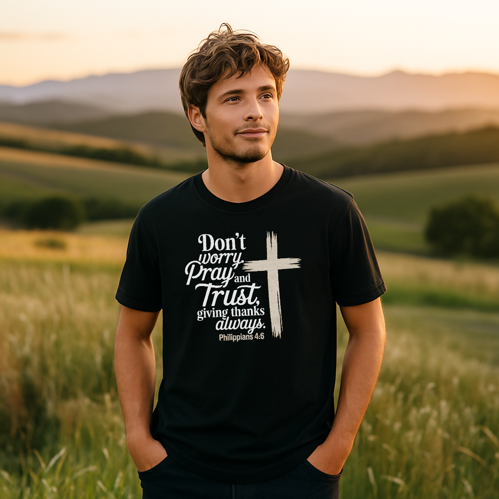 Philippians 4:6 Pray and Trust Faith T-Shirt