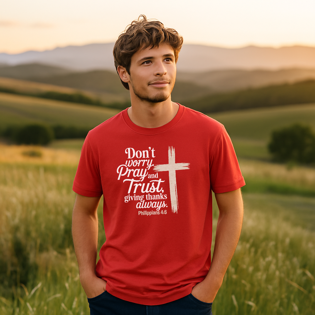 Philippians 4:6 Pray and Trust Faith T-Shirt