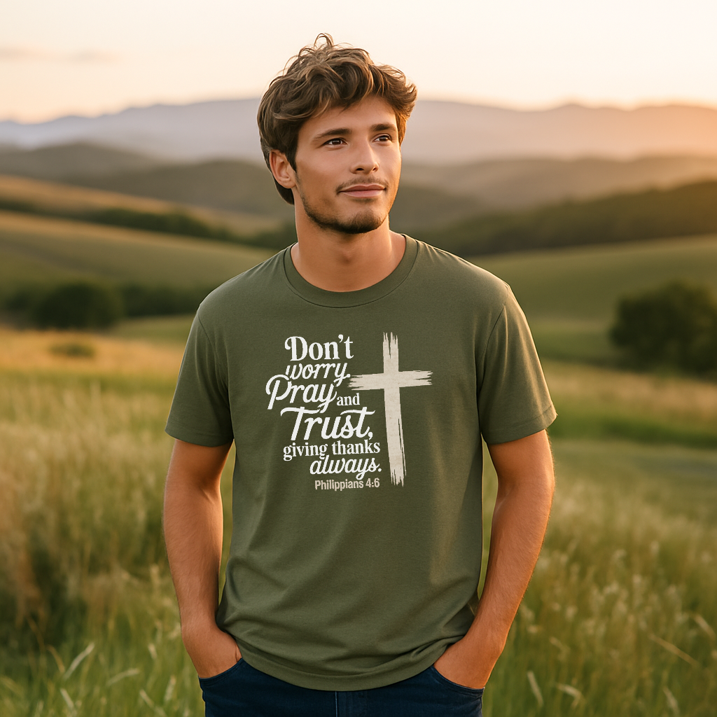 Philippians 4:6 Pray and Trust Faith T-Shirt