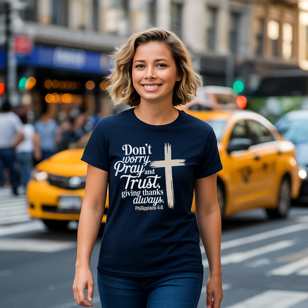 Philippians 4:6 Pray and Trust Faith T-Shirt