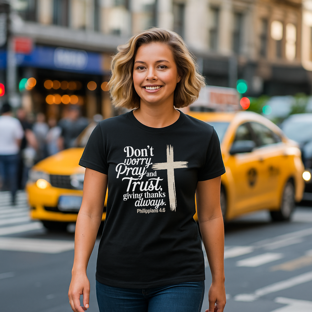 Philippians 4:6 Pray and Trust Faith T-Shirt