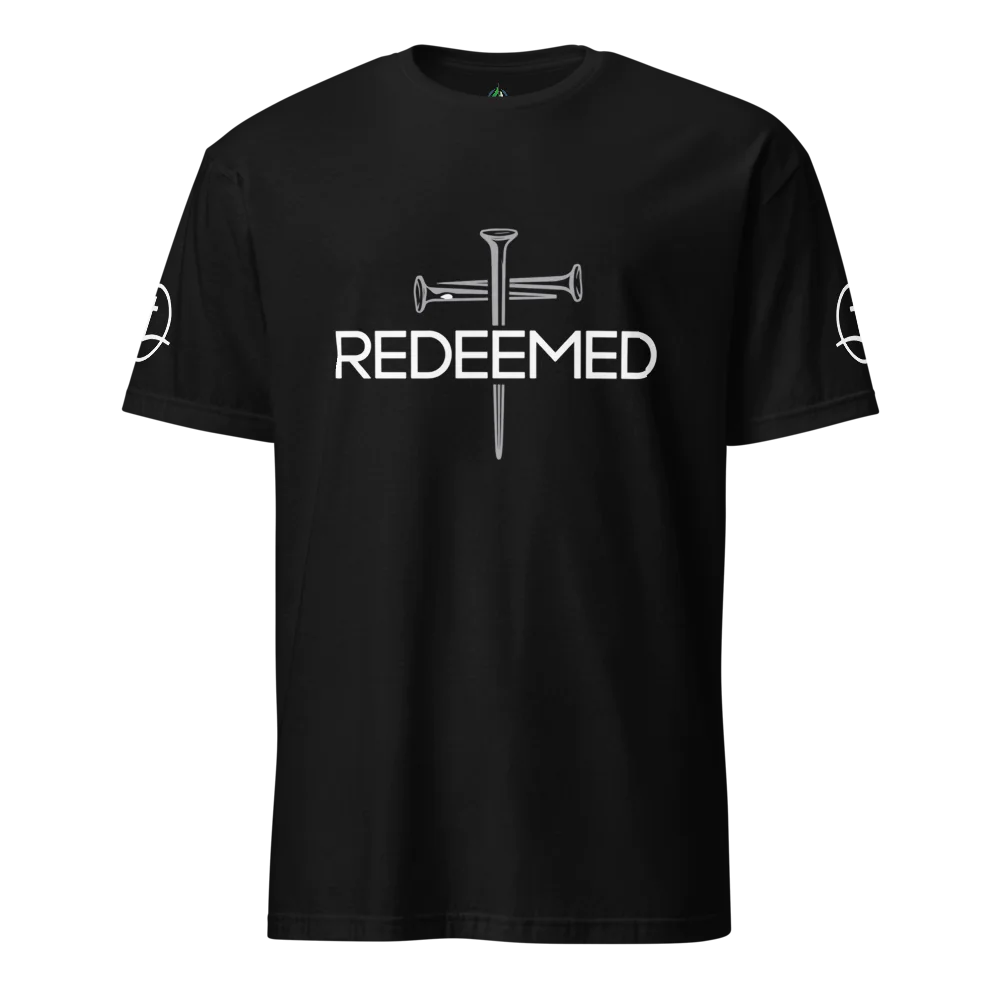 Redeemed Christian T-Shirt – Nail Cross Design Faith Tee