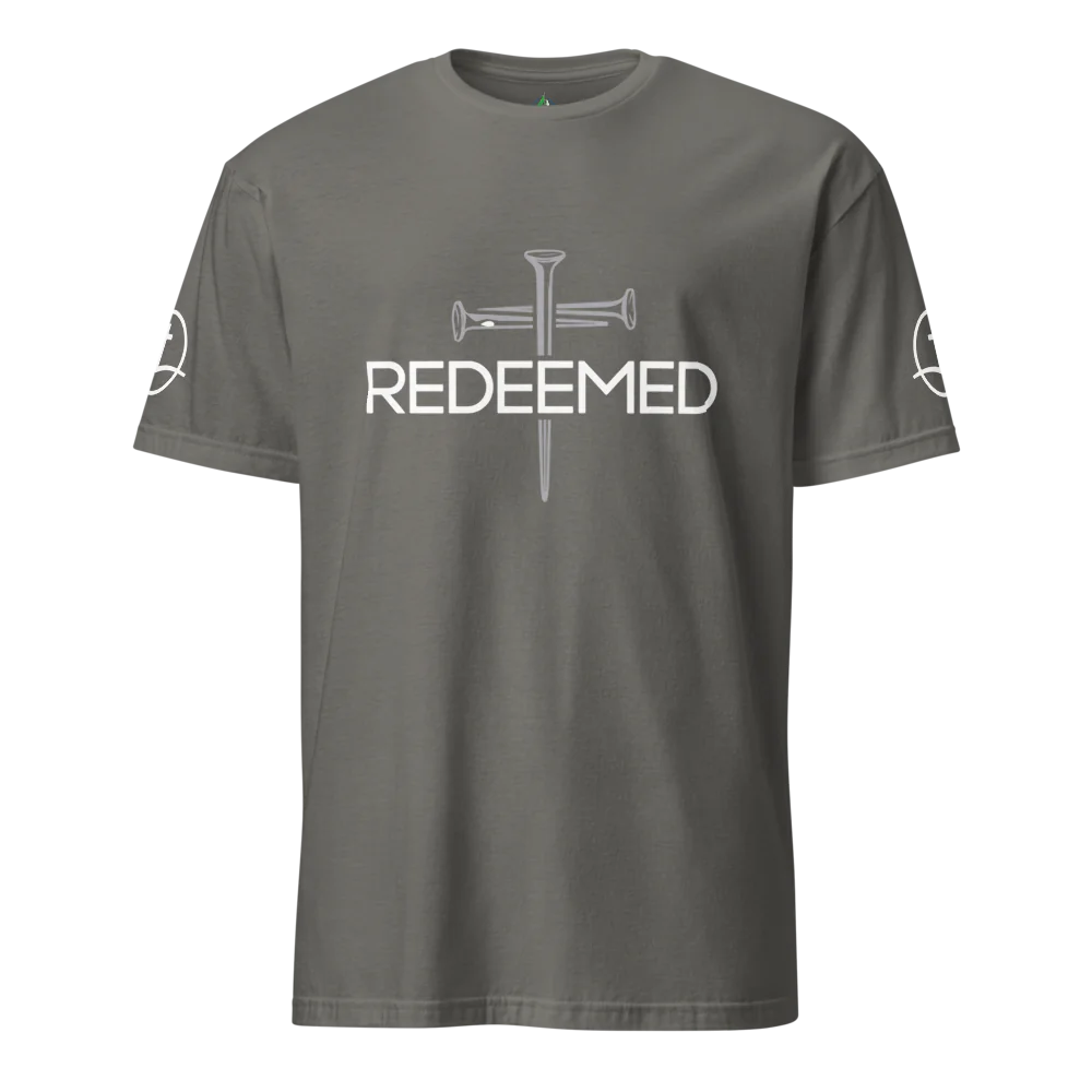 Redeemed Christian T-Shirt – Nail Cross Design Faith Tee