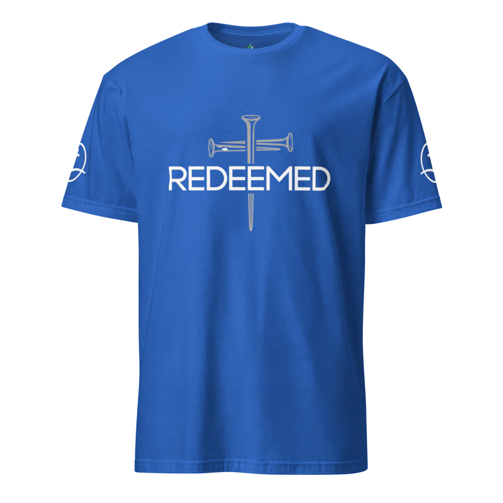 Redeemed Christian T-Shirt – Nail Cross Design Faith Tee
