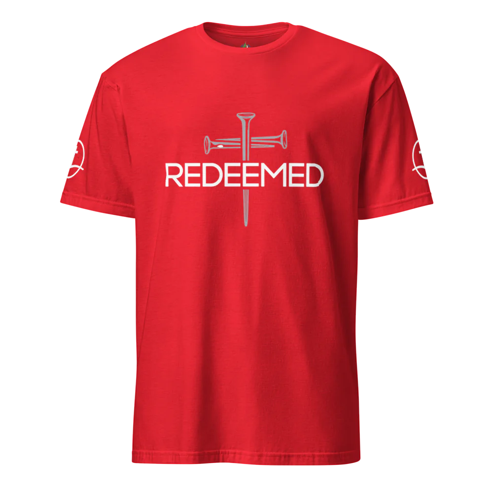 Redeemed Christian T-Shirt – Nail Cross Design Faith Tee