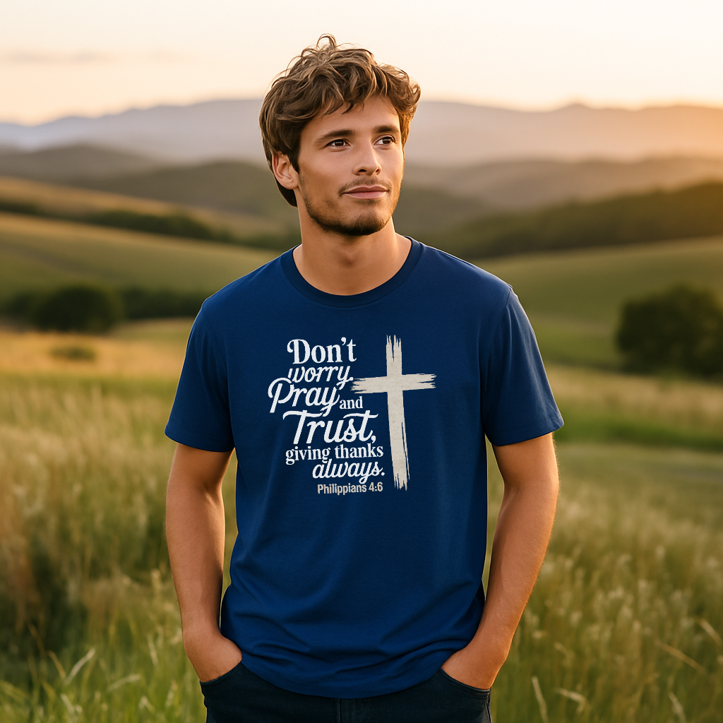 Philippians 4:6 Pray and Trust Faith T-Shirt