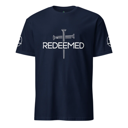 Redeemed Christian T-Shirt – Nail Cross Design Faith Tee