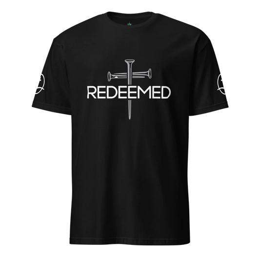 Redeemed Christian T-Shirt – Nail Cross Design Faith Tee